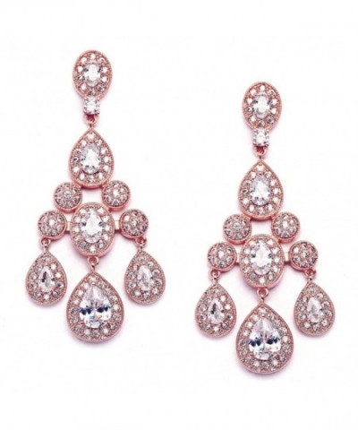 Mariell Vintage Zirconia Chandelier Earrings