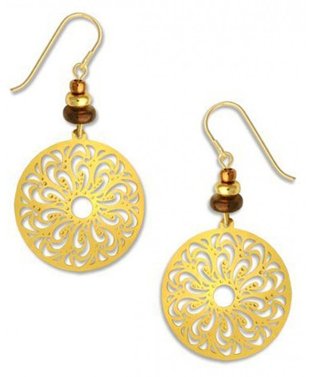 Gold tone Filigree Earrings Adajio Sienna