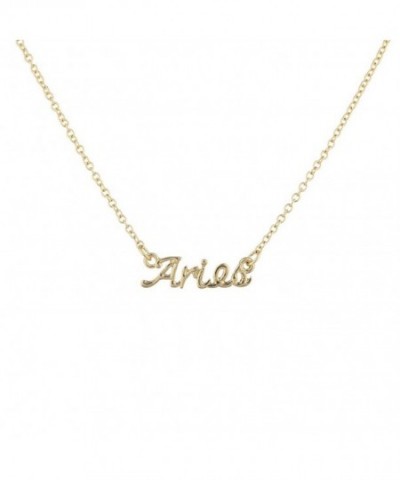 Lux Accessories Astrological Nameplate Necklace