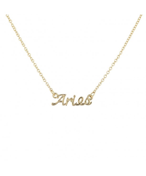 Lux Accessories Astrological Nameplate Necklace