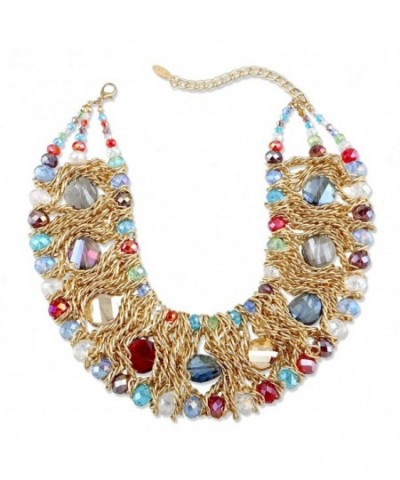 Jewelry Crystal Statement Necklaces Multicolor