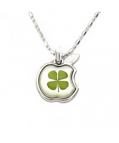 Stainless Clover Teacher Pendant Necklace