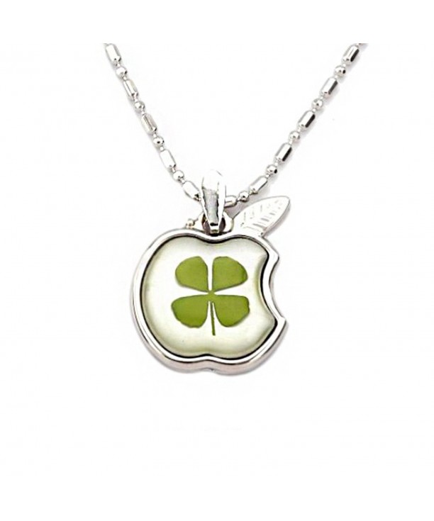 Stainless Clover Teacher Pendant Necklace