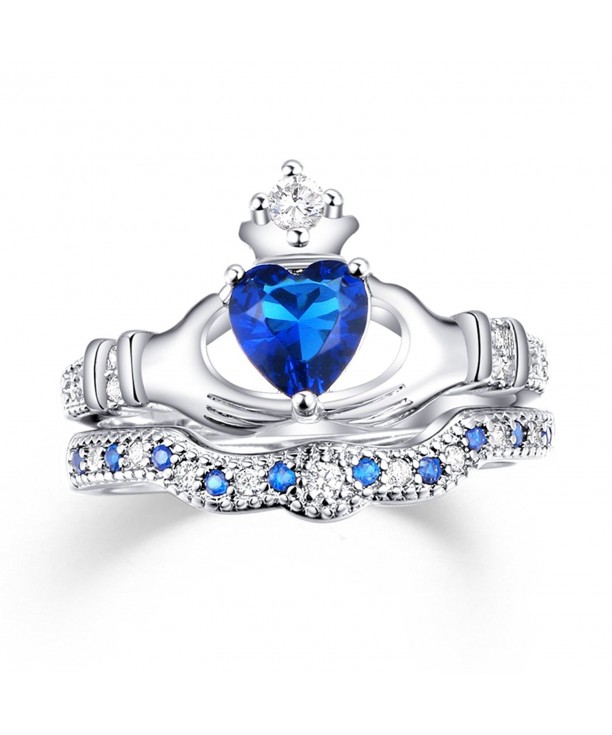 Created Sapphire Wedding Jewelry Plated