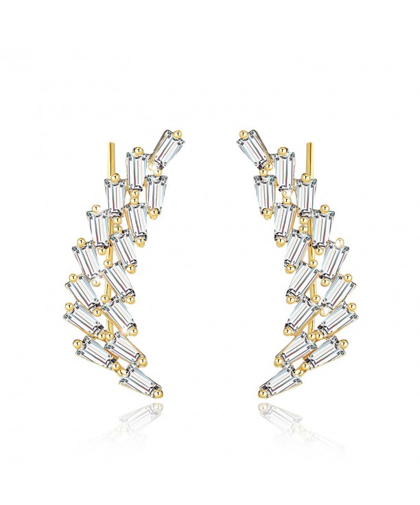 Mevecco Crawler Climber Earrings Jewelry 14 Gold