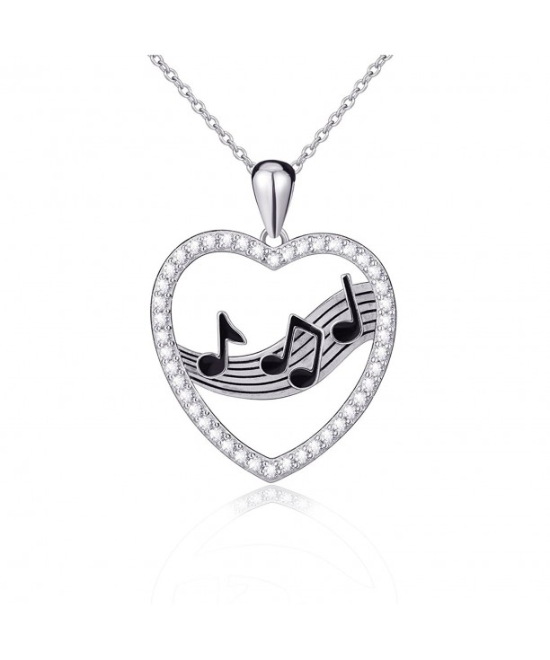 Sterling Silver Musical Pendant Necklace