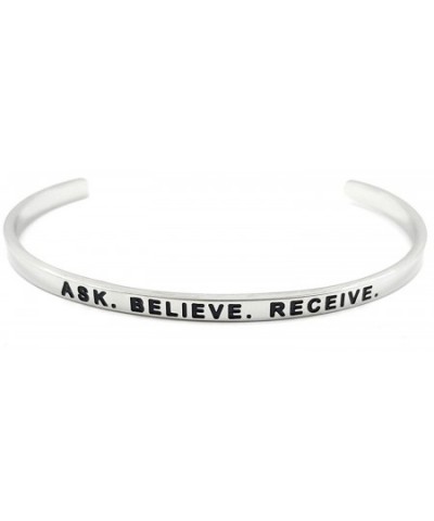 Inspirational BELIEVE RECEIVE Engraved Bracelet