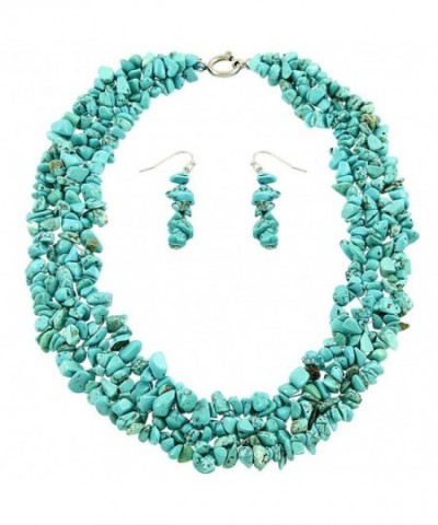 Falari Natural Gemstone Necklace Turquoise