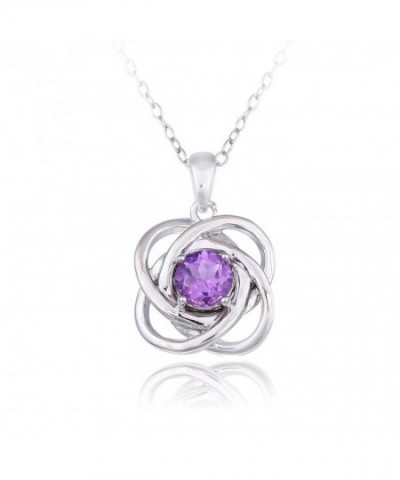Sterling Silver Amethyst Love Necklace