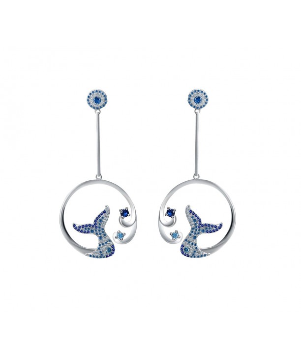 OKIKO Earrings Swarovski Crystals Platinum Plated