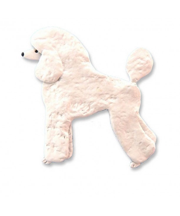 Enamel White Poodle Magic Zoo