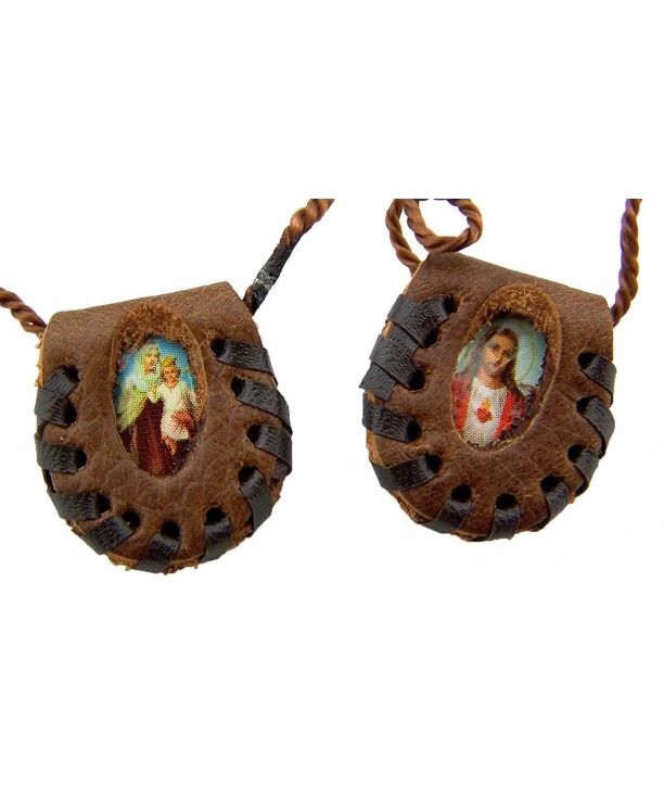 Sacred Christ Leather Scapular Necklace