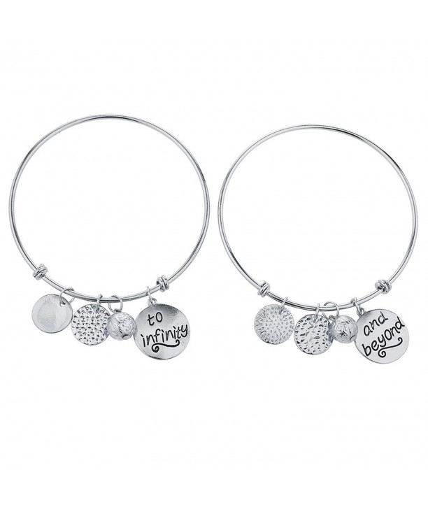 Lux Accessories Silvertone Infinity Bracelets
