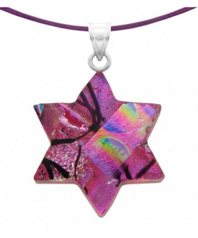 Sterling Dichroic Pendant Necklace Stainless