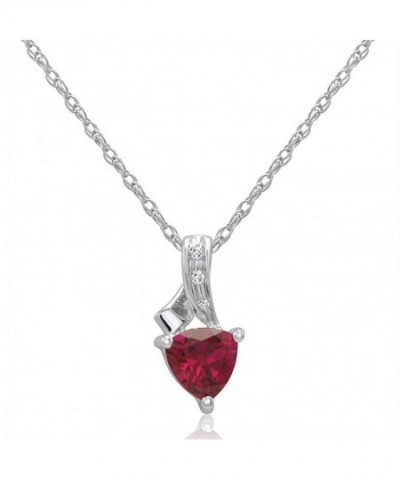 Trillion Created Diamond Pendant Necklace Sterling