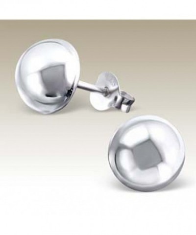 Silver Dome Earrings Stering E16505