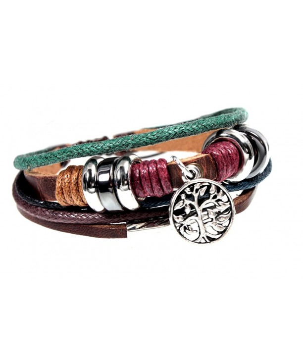 Stylish Charm Strand Leather Bracelet