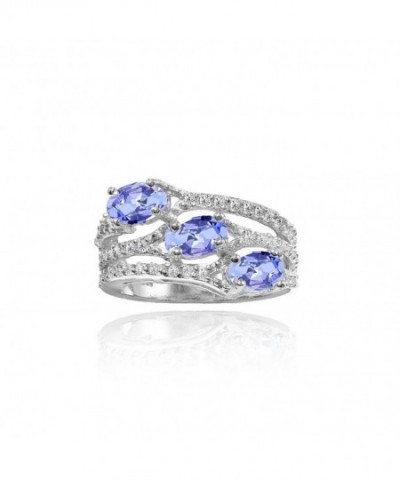 Sterling Silver Tanzanite White Topaz