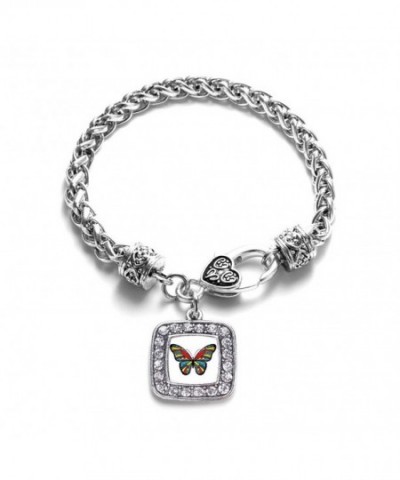 Awareness Butterfly Classic Silver Bracelet