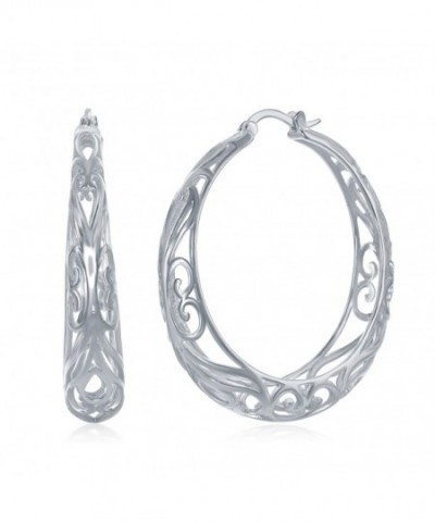 Filigree Earrings Sterling Silver Jewelry