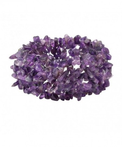 Genuine Purple Amethyst Stretch Bracelet