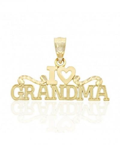 Gold Love Grandma Charm Solid