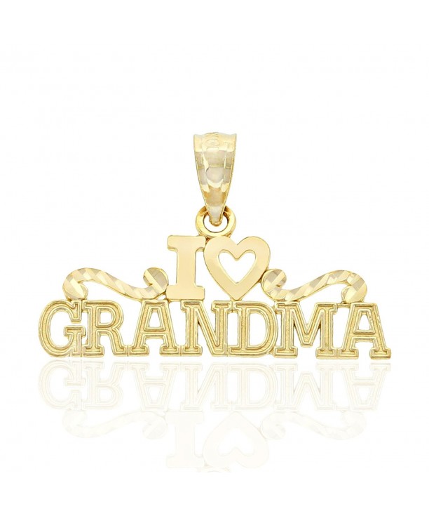 Gold Love Grandma Charm Solid