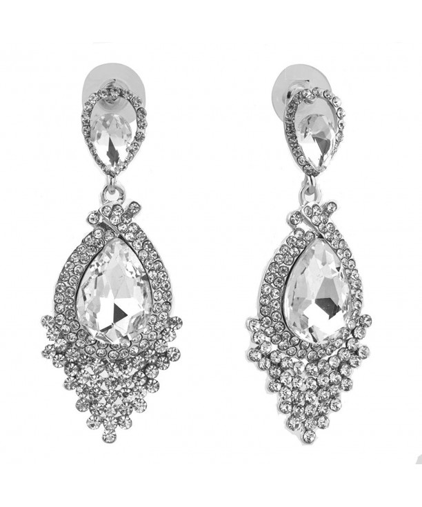 Corykeyes Teardrop Wedding Statement Earrings