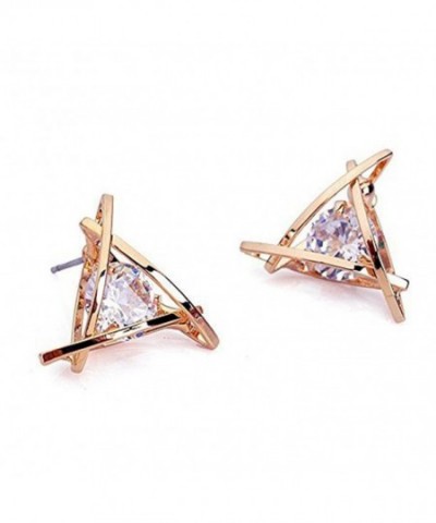 Carfeny Earrings Triangle Sparkling Starlight