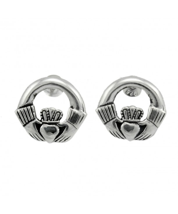 WithLoveSilver Sterling Silver Claddagh Earrings