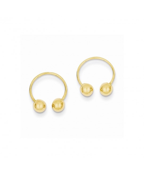 Yellow Gold Open Beaded Earrings