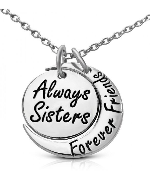Inspirational Sisters Forever Inscribed Necklace