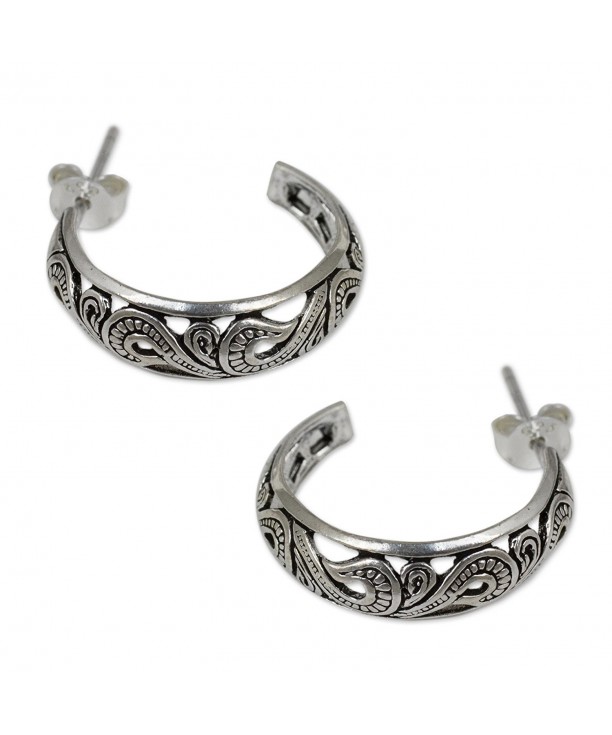 NOVICA Sterling Silver Earrings Forest