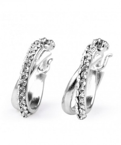 Sterling Crystal Simulated Diamond Earrings