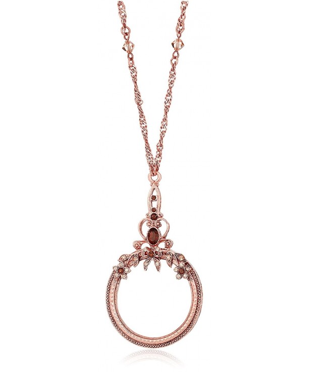 1928 Jewelry Copper Tone Magnifying Necklace