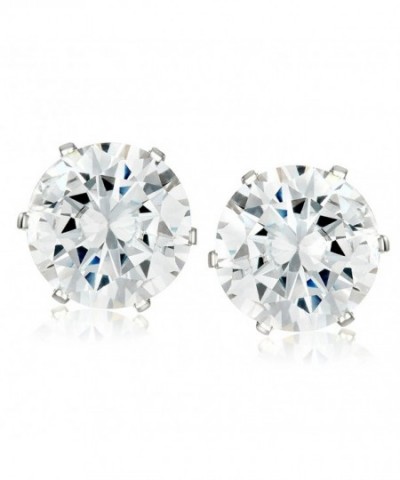 Womens Stainless Steel Zirconia Earrings