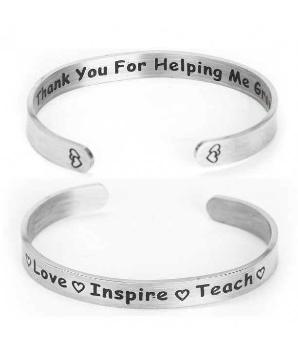Personalized Teacher Bracelet Helping Inspire