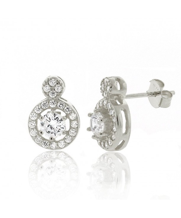 Sterling Silver Floating Zirconia Earrings