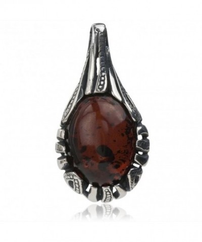 Sterling Silver Dark Amber Pendant