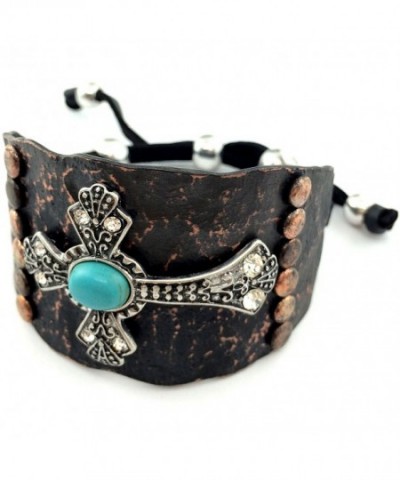 Western Peak Rhinestone Hammered Turquoise