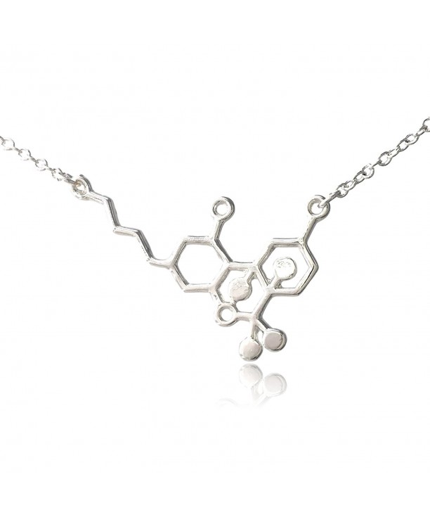 COS THC Tetrahydrocannabinol Molecule Necklace