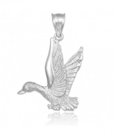 Sterling Silver Flying Duck Pendant