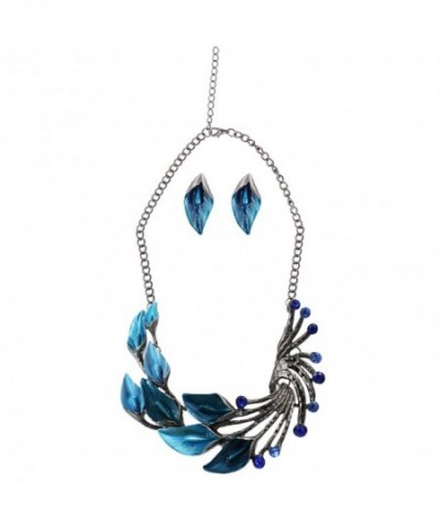 iNewcow Tibetan Peacock Earrings Necklace