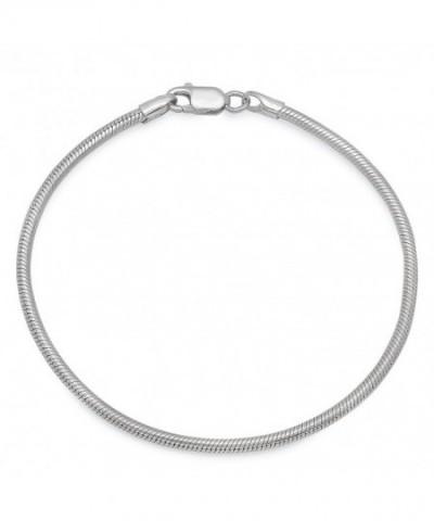 Sterling Silver Nickel Free Rounded Snake