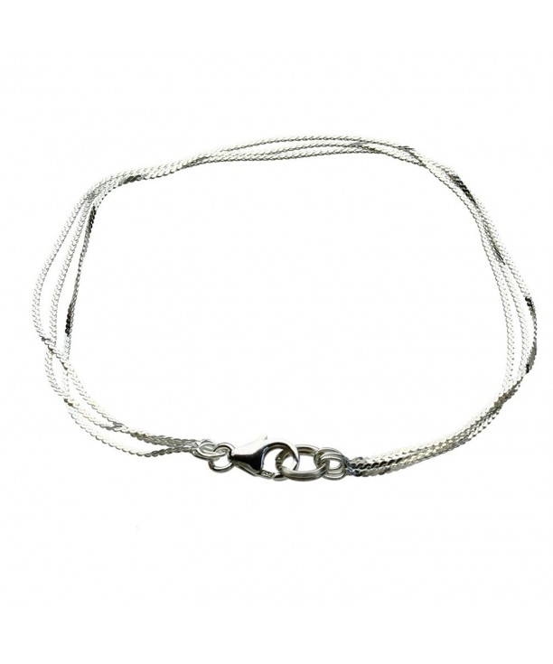 Multi Strand Sterling Silver Serpentine Bracelet