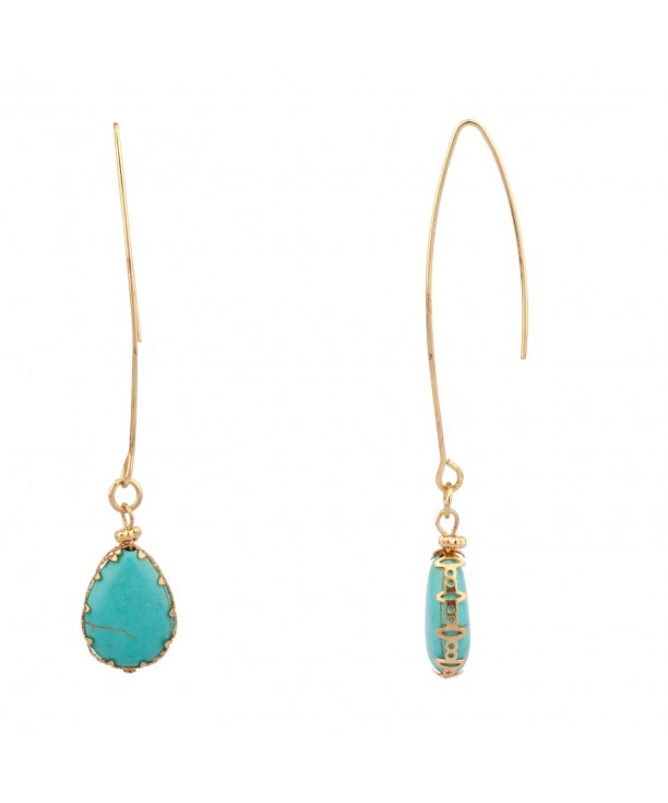 Lux Accessories Teardrop Synthetic Turquoise