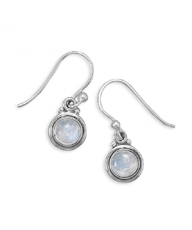 Rainbow Moonstone Polished Sterling Earrings