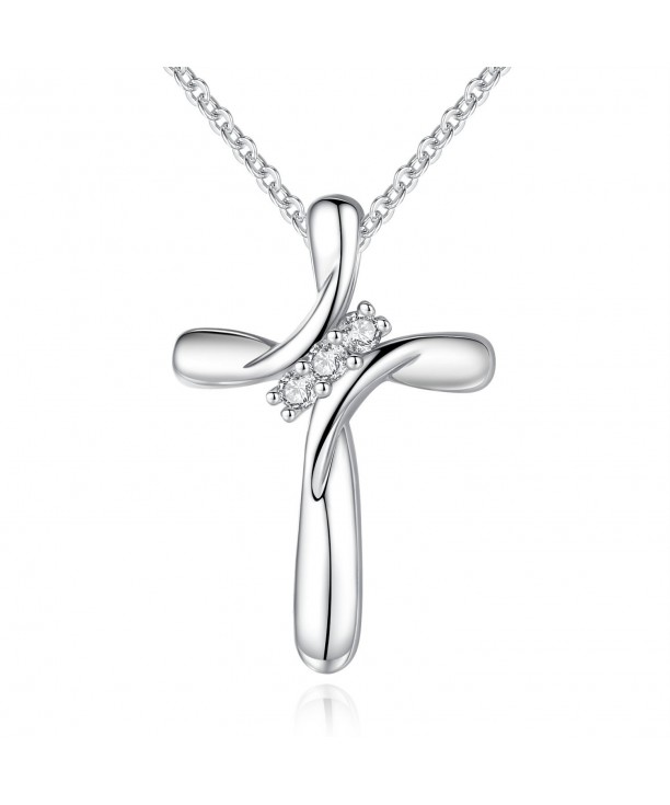 Rhodium Zirconia Necklace Christian Religious