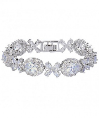 EVER FAITH Silver Tone Elegant Bracelet