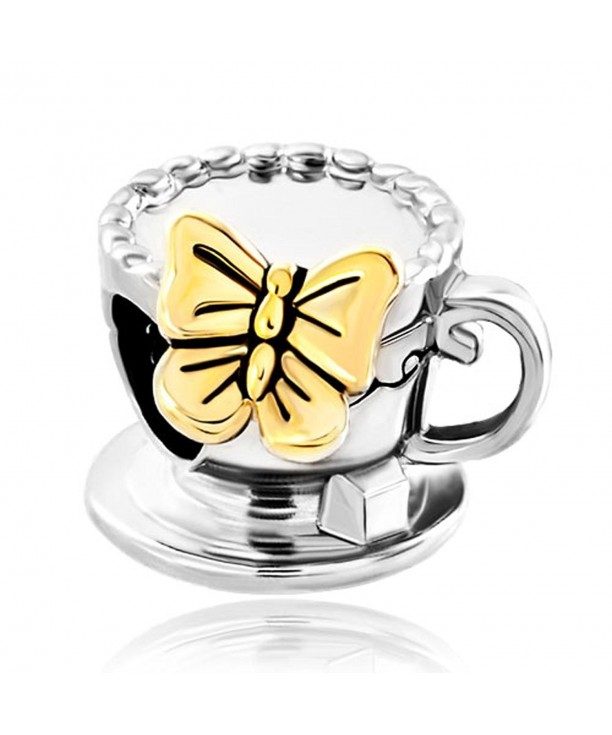 CharmsStory Butterfly Coffee Charmss Bracelets